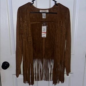 American Rag brown Fringe Jacket